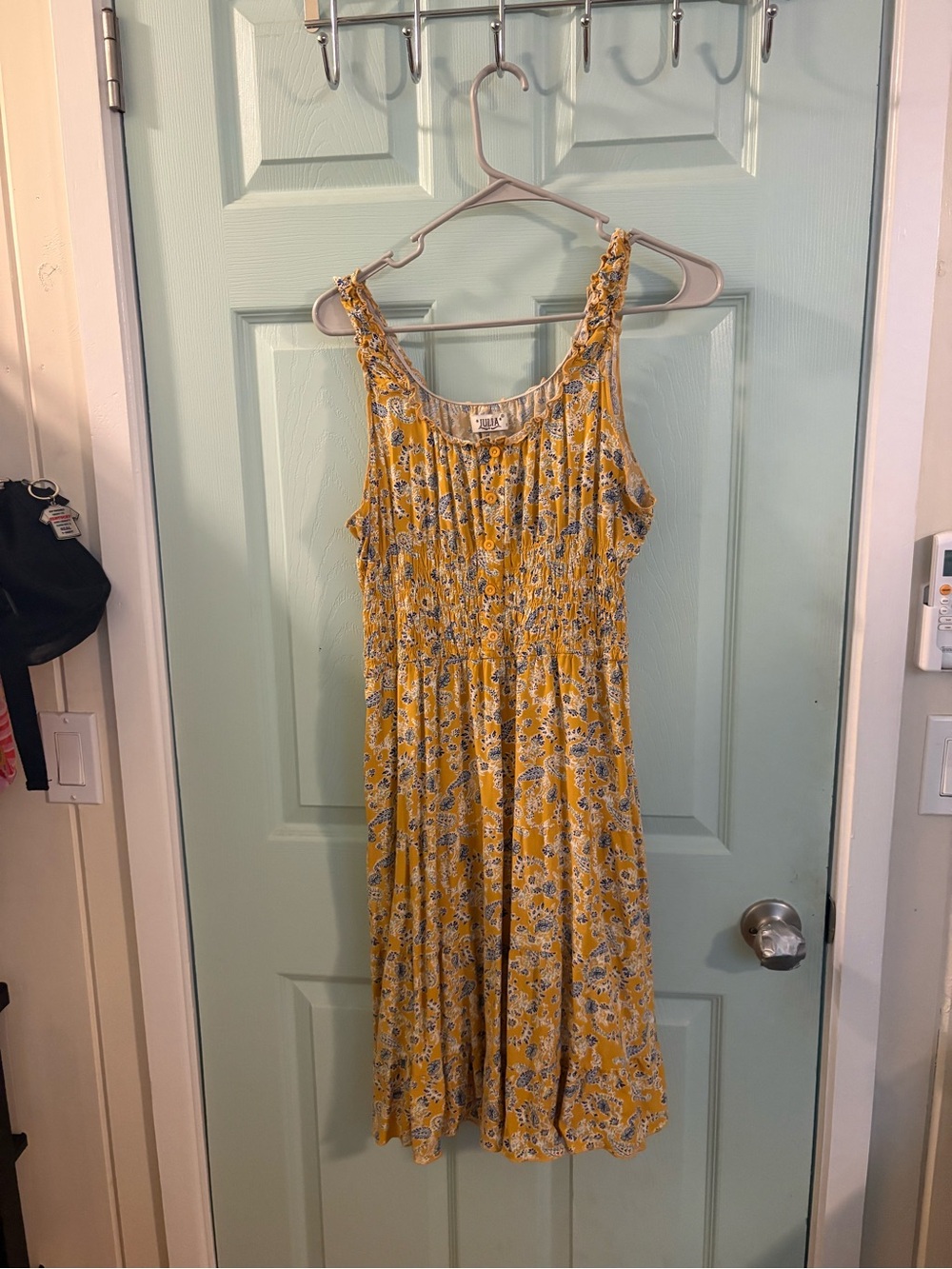 Sunlit Yellow Floral Smocked Mini Dress